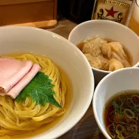 昆布水つけ麺二種のワンタン　@支那蕎麦澤田　新宿御苑前|KimaLABOさん