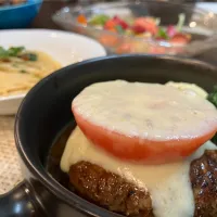 1/17 チーズ乗せハンバーグ💗|あーるさん