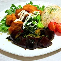 唐揚げとナスのピリ辛炒め|tap.rinさん