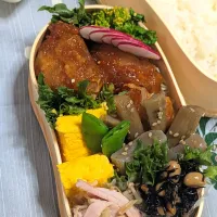 本日のお弁当〜ヤンニョムチキン弁当|f.1125beさん