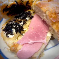 ウニクリチーひじきとももハムクリチーの2種サンド|masaさん