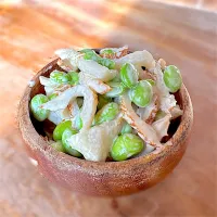 ちくわと枝豆の白だしマヨサラダ|くまちゃんさん