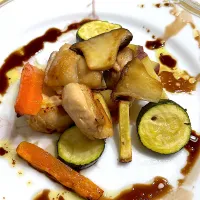 グリル野菜とチキンサラダ　バルサミコソース| pranzoさん