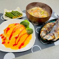 「オムライスと豚汁」|バシュランさん