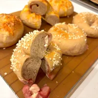 ＊いちごクリチベーグル
＊ベーコンチーズベーグル|さっちんさん