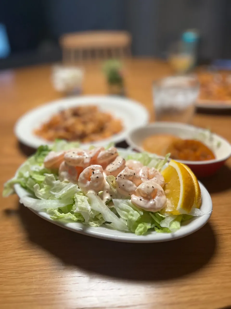 1/17の夕食　海老のサラダ|yoneさん