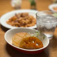 1/17の夕食　大根と蓮根のソテー|yoneさん