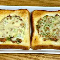 ☆明太納豆チーズトースト| まぁたんさん