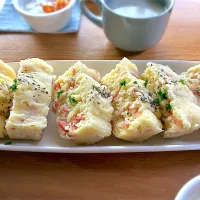 ベーコンとクリームチーズの蒸しパン