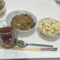 昨日の晩御飯☆マカロニサラダ☆キーマカレー|Saharaさん