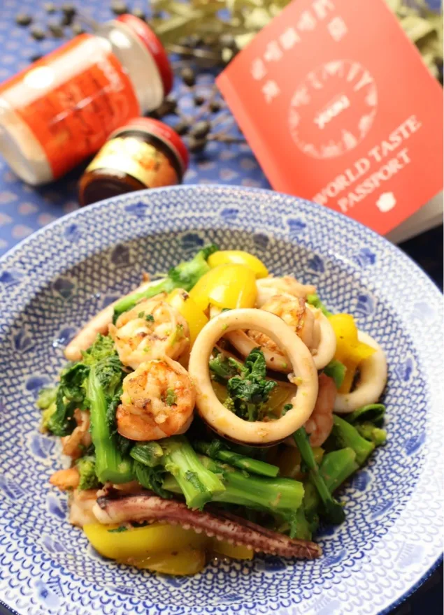 菜の花の花椒辣醤炒め|めいめいさん