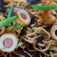 サラミちくわの焼きそば|そらまめさん