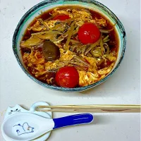 鍋の残り物処理の酸辣湯麺|にゃあ（芸名）さん