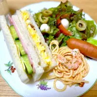 夕飯 サンドイッチなど|ふわふわさん