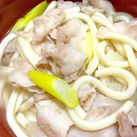 しゃぶしゃぶネギうどん、ゴマだれミックスサラダ|Ayaさん