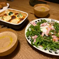 グラタンと牛蒡ポタージュ|Anyaさん