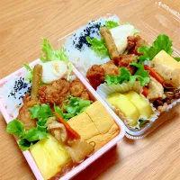 夫と次女のお弁当🍱🍙|シズソラさん