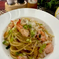 雲丹醬とえび醬でクリームパスタ🍝