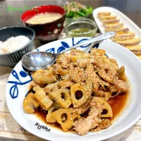 豚肉とれんこんの炒め煮|亜矢子さん