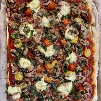 Pizza reine provençale maison