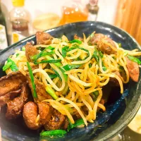 レバニラ炒めと言う名のごはんﾄﾞﾛﾎﾞ~|桃仙メル🍑さん