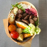 "豚味噌焼き"息子弁当|kazuさん