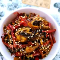 🔷☀️天日干し🍄きのこのと🥕金時人参のきんぴら🔷