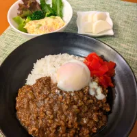 ☆キーマカレー　☆サラダ　☆べったら漬|chikakoさん