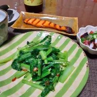 小松菜のペペロンチーノ🌿|びせんさん