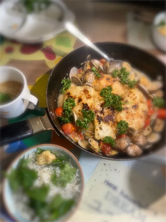 カレイのアクアパッツァ|ぬちょさん