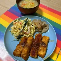 ちくわチーズand厚揚げチーズの豚肉巻きうまだれ♬|panchiさん