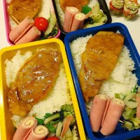 夫、息子、私、娘弁当| みどりさん