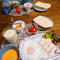 朝ごはん🌄！|まめころさん