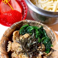 甘辛すっぱい豚しゃぶぶっかけうどん弁当|KUMIさん