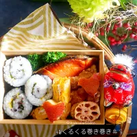 福くるくる巻き巻き海苔巻き弁当|kukulutomo ❁𓎪 ⡱𓎩‎𐩢𐩺𓎪 ⡱さん