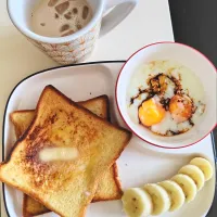 Good Morning 🩷 Eggs Crispy Butter Toasts Banana Iced latte 😋🤪😍💖| 🍒lynnlicious🍒さん