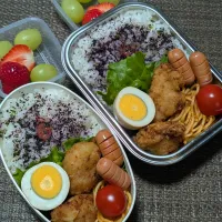 高校生、中学生弁当‪ ·͜·|ゆ☺︎︎さん