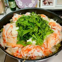 カニカマで、カニ鍋風