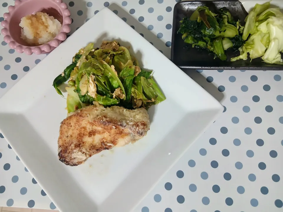 もうかさめのソテーと野菜たち(*｀艸´)|ぽんすけさん