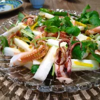 イカと長芋 三つ葉のサラダ|古尾谷りかこさん