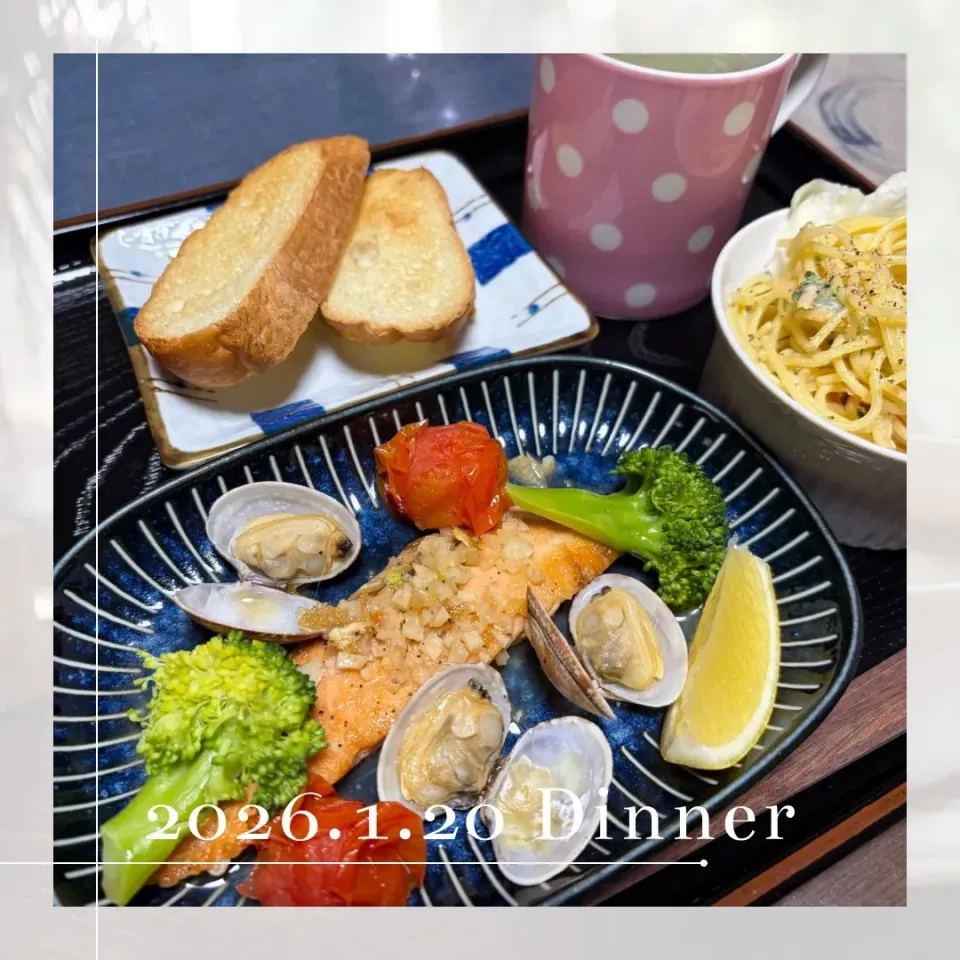 鮭とアサリのアクアパッツァ|いのっちさん