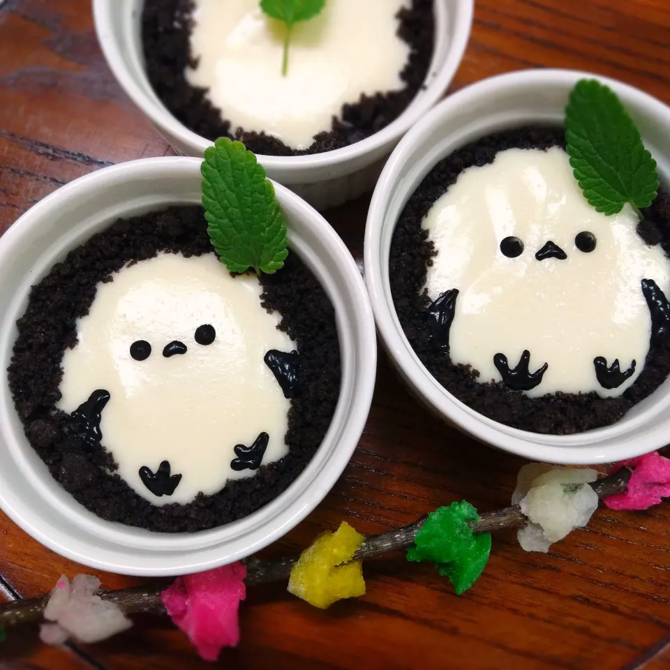 シマエナガのマシュマロレアチーズケーキ|きこりnoteさん