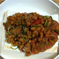 ☆明太納豆冷奴|まぁたんさん