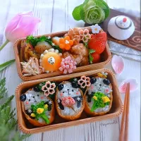🌸🐼パンダいなり弁当🌸|ayano.adshさん