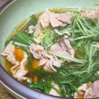 パパ作🥸豚肉と水菜のさっと煮|ぱんだのままんさん