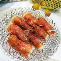 ロンガン入り生ハムクリームチーズロール|アスママさん