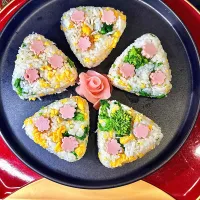 菜の花ごはん.⋆﻿𝜗𝜚 おにぎり