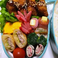 チキンカツ弁当🍱|みみさん