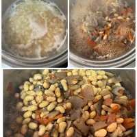 大豆を焚きました。美味しい大豆だったので、大豆の美味しさを味わおうと、薄めの味付けです✨|tamemitiさん