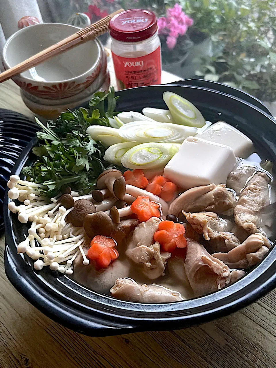 鶏の水炊き ~ガラスープ鍋|とんちんさん